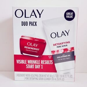 Olay Detoxifying Pore Scrub and Regenerist Micro-Sculpting Cream Moisturizer